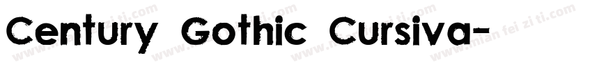 Century Gothic Cursiva字体转换